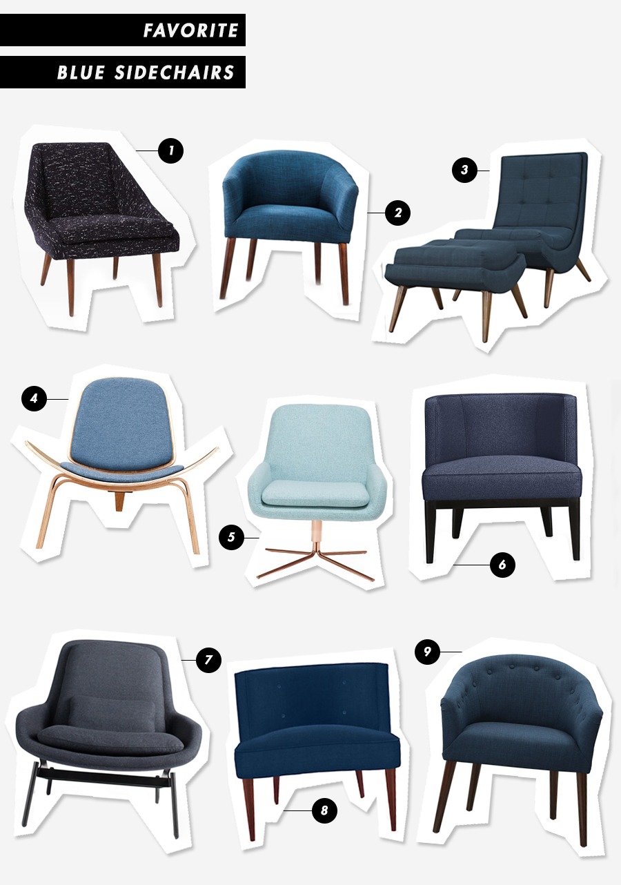 Blue Side Chair Roundup