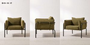 Army Green Chairs for the Fireplace