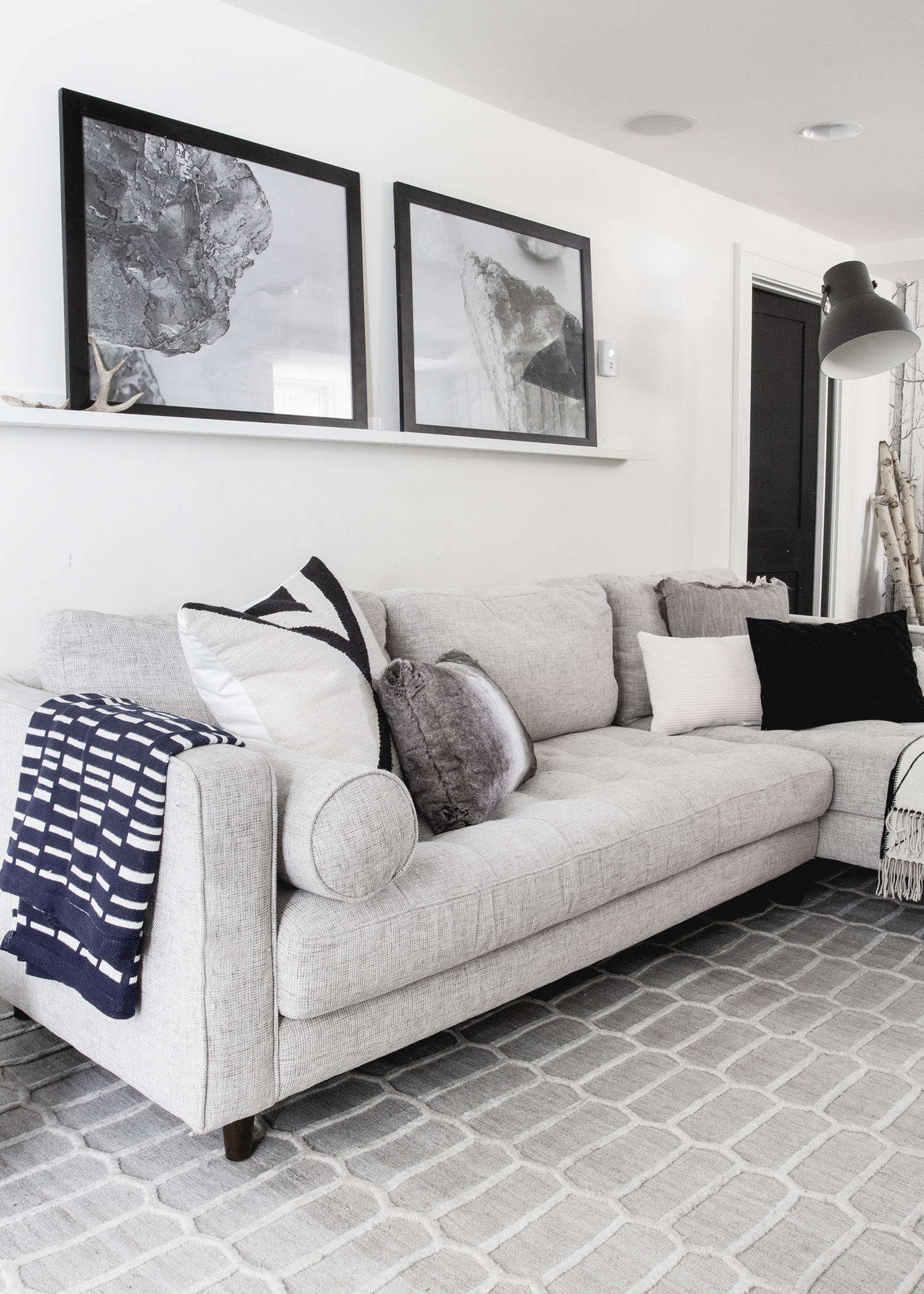 Review : Sven Article Sofa & A Mini Basement Makeover