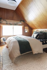 Wood Paneling in our Cabin Bedroom | Deuce Cities Henhouse