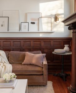 Dark Wood Trim and White Walls