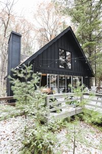 Wisconsin Chalet Cabin Painted Black
