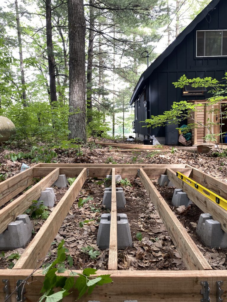 A Floating Deck For the Barrel Sauna