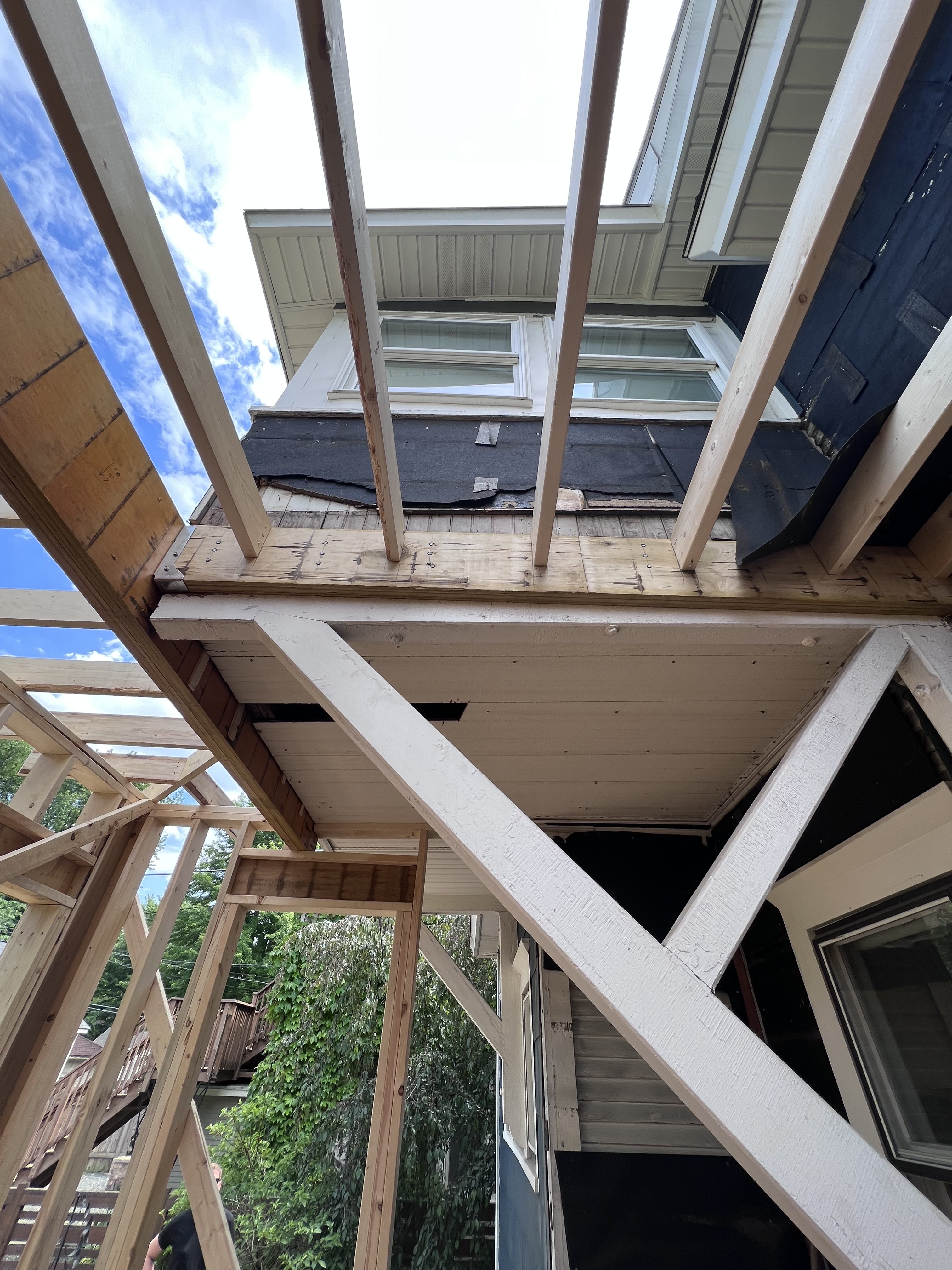 Beam to Reinforce the Above Porch and roofline